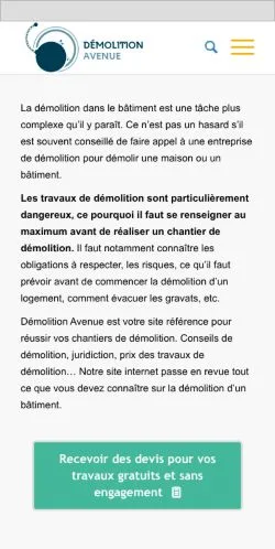 Anteprima del sito Demolition Avenue, media di Francia per articoli sponsorizzati