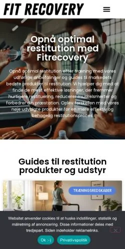Anteprima del sito Fit Recovery, media di Danimarca per articoli sponsorizzati