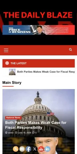 Anteprima del sito The Daily Blaze, media di Stati Uniti per articoli sponsorizzati