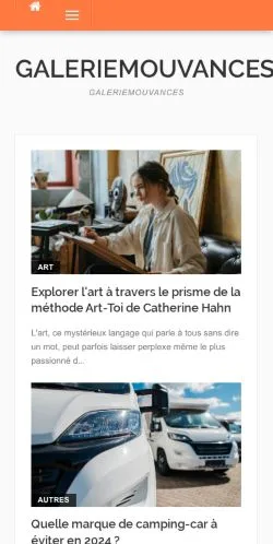 Anteprima del sito Galeriemouvances, media di Francia per articoli sponsorizzati