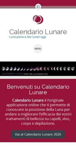 Anteprima del sito Calendario Lunare, media di Italia per articoli sponsorizzati
