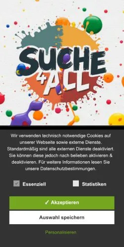 스폰서 기사용 독일 매체 Suche4All 사이트 미리보기