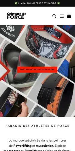 Vista previa del sitio Ceinture de Force, medio de Francia para artículos patrocinados