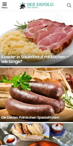 Anteprima del sito Der Erfolg Gibt Recht, media di Germania per articoli sponsorizzati