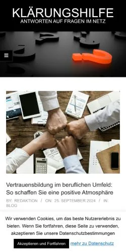 Anteprima del sito Klärungshilfe, media di Germania per articoli sponsorizzati