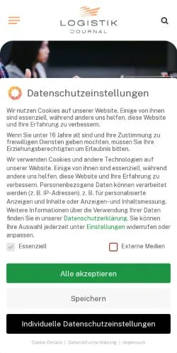 Podgląd witryny Logistik Journal, medium z kraju Niemcy do artykułów sponsorowanych