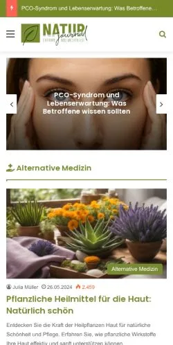 Voorbeeld van de site NFI Gesundheits Magazin, medium uit Oostenrijk voor gesponsorde artikelen