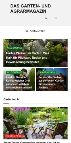 Vista previa del sitio Erlebnisgärtnerei, medio de Alemania para artículos patrocinados