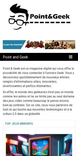 スポンサード記事向けのフランスメディア、Point and Geekのサイトプレビュー