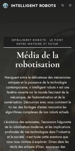 Vorschau der Website Intelligent Robots, Medium aus Frankreich für gesponserte Artikel