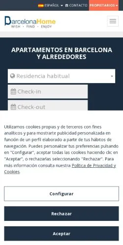 Anteprima del sito Barcelona Home, media di Stati Uniti per articoli sponsorizzati