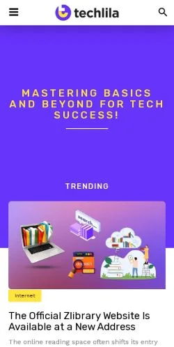 Pré-visualização do site TechLila, meio de Estados Unidos para artigos patrocinados