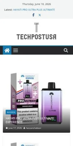 Voorbeeld van de site Techpostusa, medium uit Verenigde Staten voor gesponsorde artikelen