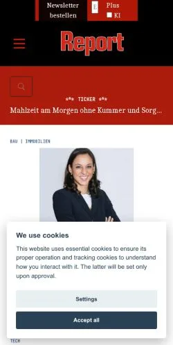Vorschau der Website REPORT, Medium aus Österreich für gesponserte Artikel