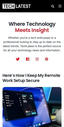 Preview of the TechLatest website, a media outlet in United States for sponsored articles