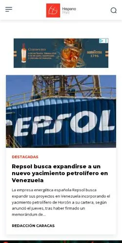 Vista previa del sitio HispanoPost, medio de Estados Unidos para artículos patrocinados