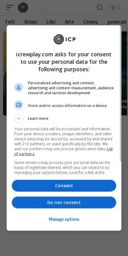 Forhåndsvisning af iCrewPlay, medie fra Italien til sponsorerede artikler