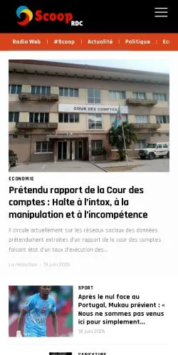 Anteprima del sito Scoop RDC, media di Francia per articoli sponsorizzati