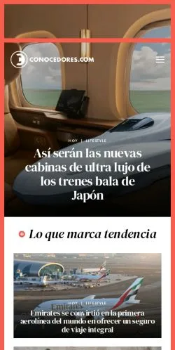 Aperçu du site Conocedores, média de Espagne pour articles sponsorisés