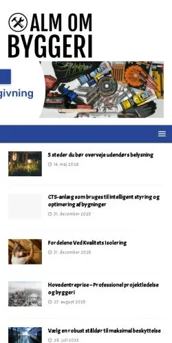 Anteprima del sito Alt Om Byggeri, media di Danimarca per articoli sponsorizzati