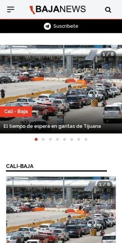 Anteprima del sito BajaNews, media di Messico per articoli sponsorizzati