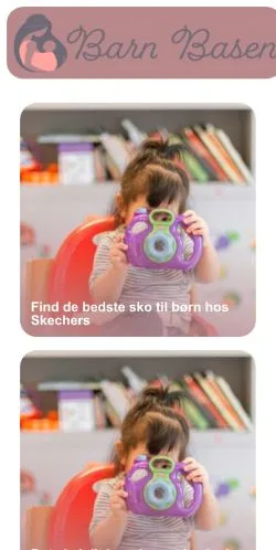 Forhåndsvisning av nettstedet Barn Basen, medium fra Danmark for sponsede artikler