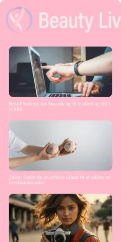 Anteprima del sito Beauty Liv, media di Danimarca per articoli sponsorizzati