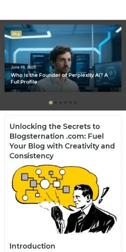 Anteprima del sito Blogsternation, media di Stati Uniti per articoli sponsorizzati