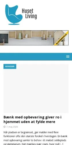Anteprima del sito Bolighusetliving, media di Danimarca per articoli sponsorizzati