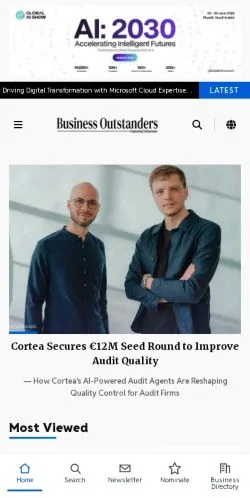 Anteprima del sito Business Outstanders, media di Stati Uniti per articoli sponsorizzati