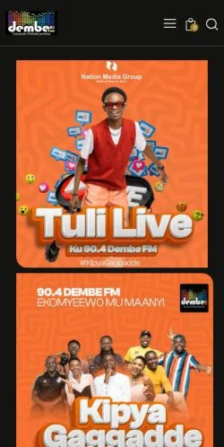 Vista previa del sitio 90.4 Dembe FM, medio de Estados Unidos para artículos patrocinados
