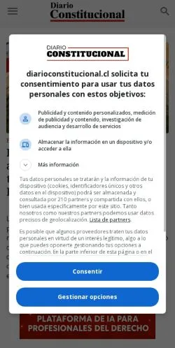 스폰서 기사용 스페인 매체 Diario Constitucional 사이트 미리보기
