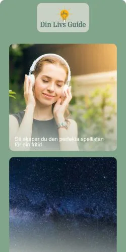 Vista previa del sitio Din Livs Guide, medio de Suecia para artículos patrocinados