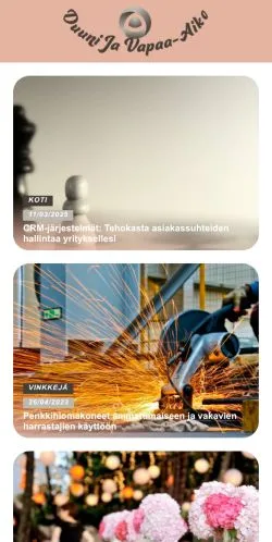 Anteprima del sito Duuni Ja Vapaa-Aika, media di Finlandia per articoli sponsorizzati