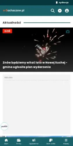 Anteprima del sito e-Sochaczew, media di Polonia per articoli sponsorizzati