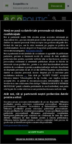 Anteprima del sito Ecopolitic News, media di Romania per articoli sponsorizzati