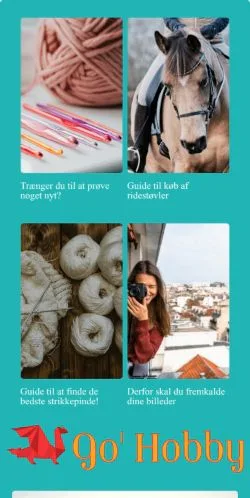 Aperçu du site Go Hobby, média de Danemark pour articles sponsorisés