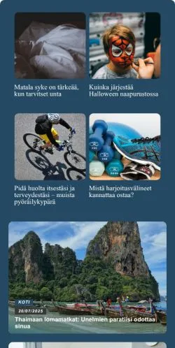 Anteprima del sito Harrastus Kaikille, media di Finlandia per articoli sponsorizzati