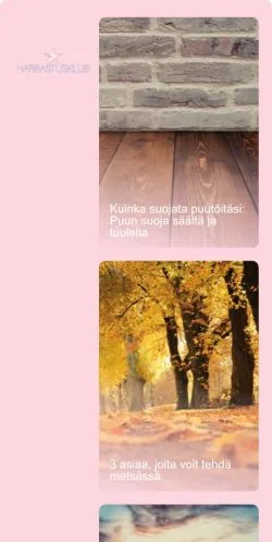 Anteprima del sito Harrastusklubi, media di Finlandia per articoli sponsorizzati