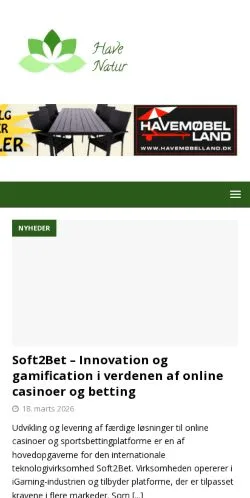 Anteprima del sito Havenatur, media di Danimarca per articoli sponsorizzati