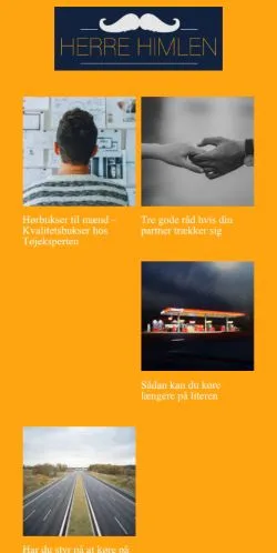 Pré-visualização do site Herre Himlen, meio de Dinamarca para artigos patrocinados