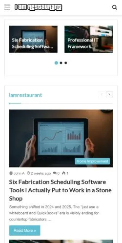 Anteprima del sito Iamrestaurant, media di Stati Uniti per articoli sponsorizzati