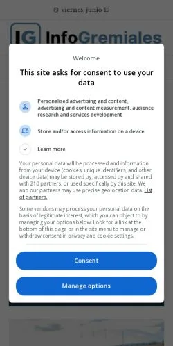 Podgląd witryny Infogremiales, medium z kraju Argentyna do artykułów sponsorowanych