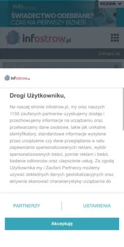 Pré-visualização do site Infostrow.pl, meio de Polônia para artigos patrocinados