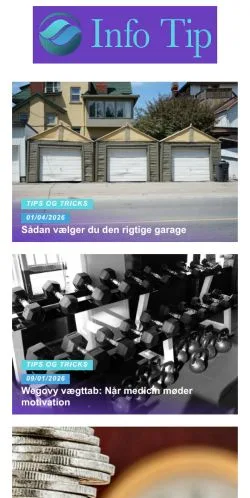 Voorbeeld van de site Info Tip, medium uit Denemarken voor gesponsorde artikelen