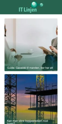 Pré-visualização do site IT Linjen, meio de Dinamarca para artigos patrocinados