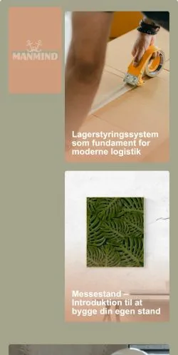 Forhåndsvisning av nettstedet Manmind, medium fra Danmark for sponsede artikler