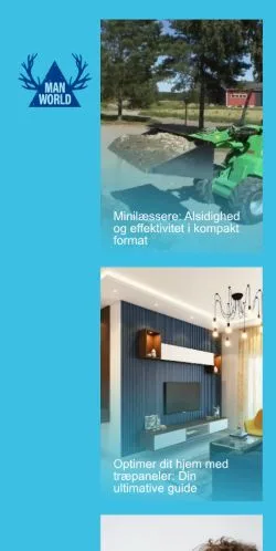 Voorbeeld van de site Man World, medium uit Denemarken voor gesponsorde artikelen