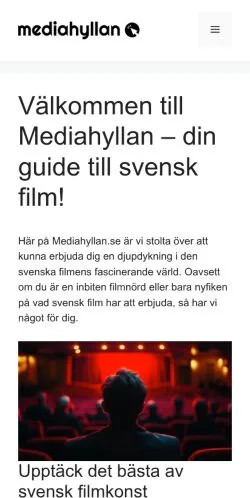 Anteprima del sito Mediahyllan, media di Svezia per articoli sponsorizzati