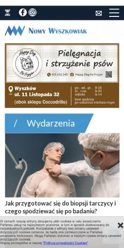 Anteprima del sito Nowy Wyszkowiak, media di Polonia per articoli sponsorizzati